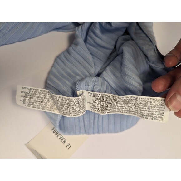 Forever 21 Womens Small Long Knit Sky Blue Pants NWT - Picture 11 of 11